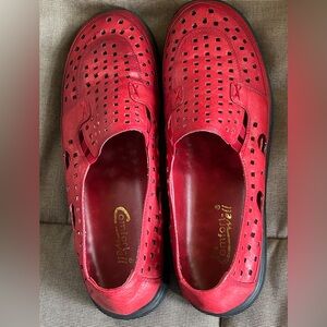 Women’s red loafers 12N Comfort-Well